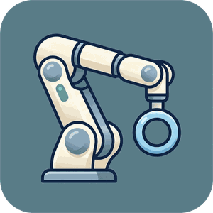 Asleep with robot and CT icon