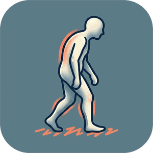 Shuffling gait icon